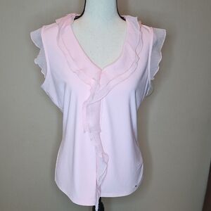 Tommy Hilfiger Light Pink Ruffle Blouse